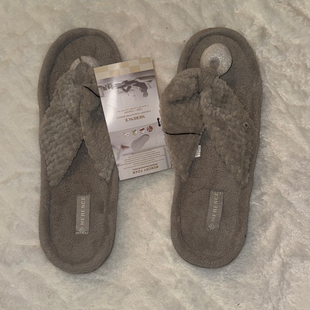 NWT Gray Women's Slippers